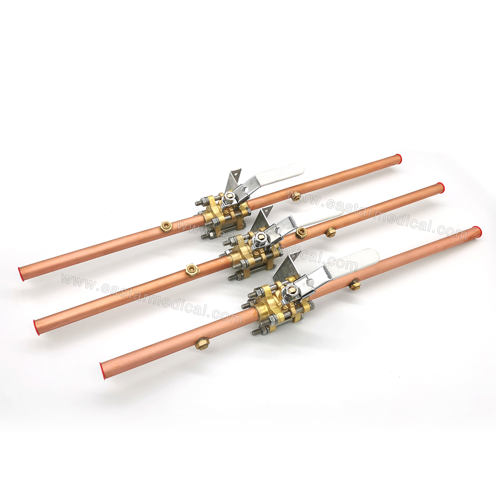Medical lockable Line valve with mounting bracket