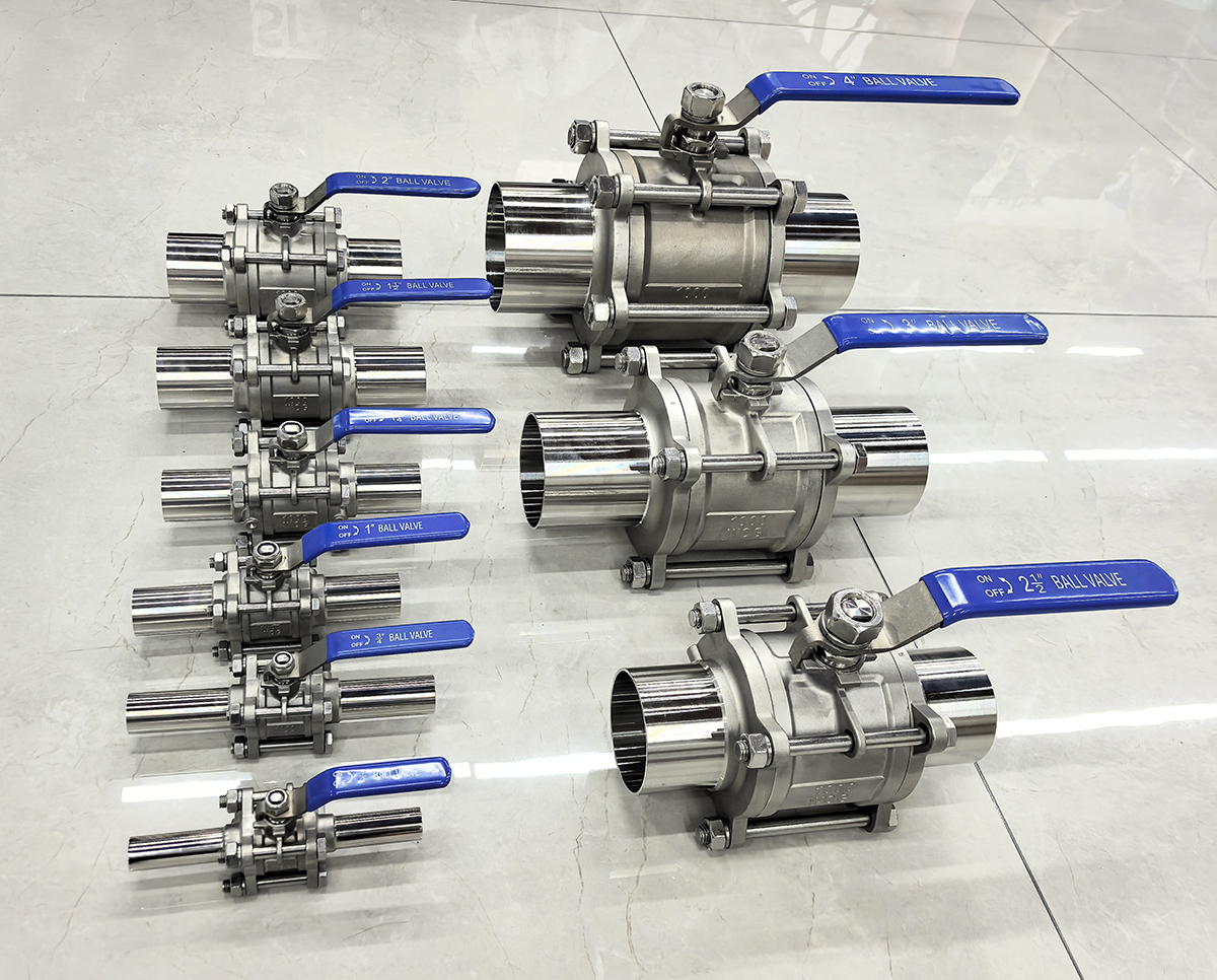 316 3-Piece Socket Weld Ball Valves