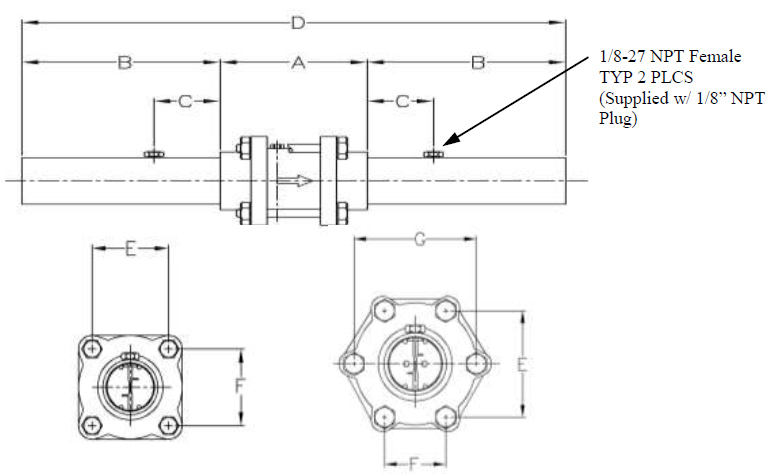 CHECK VALVE WITH EXTENSIONS SIZE