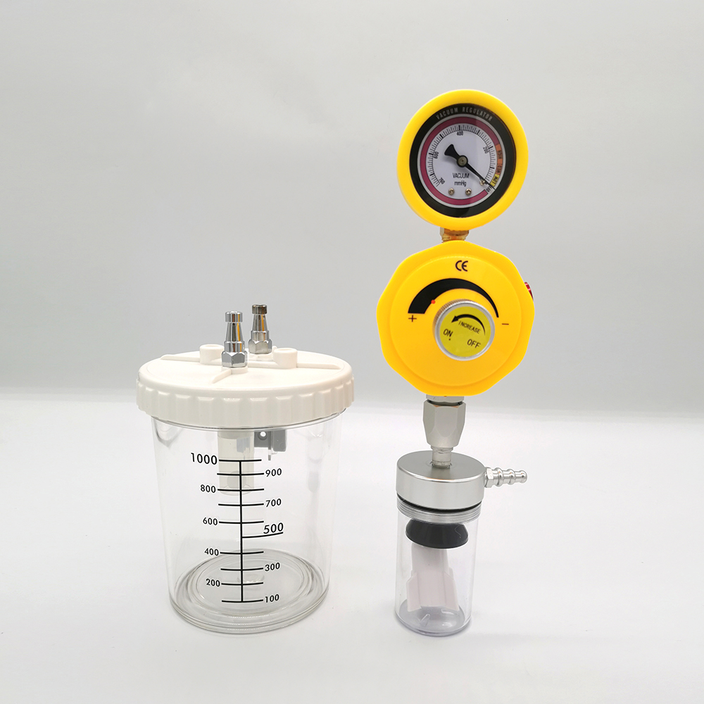 medical vacuum regulator suction jar