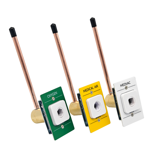 American Standard Hospital Medical Gas Outlet Hospital Medical Gas Equipment American Standard DISS Ohmeda Chemetron Gas Outlet with Cooper Tube