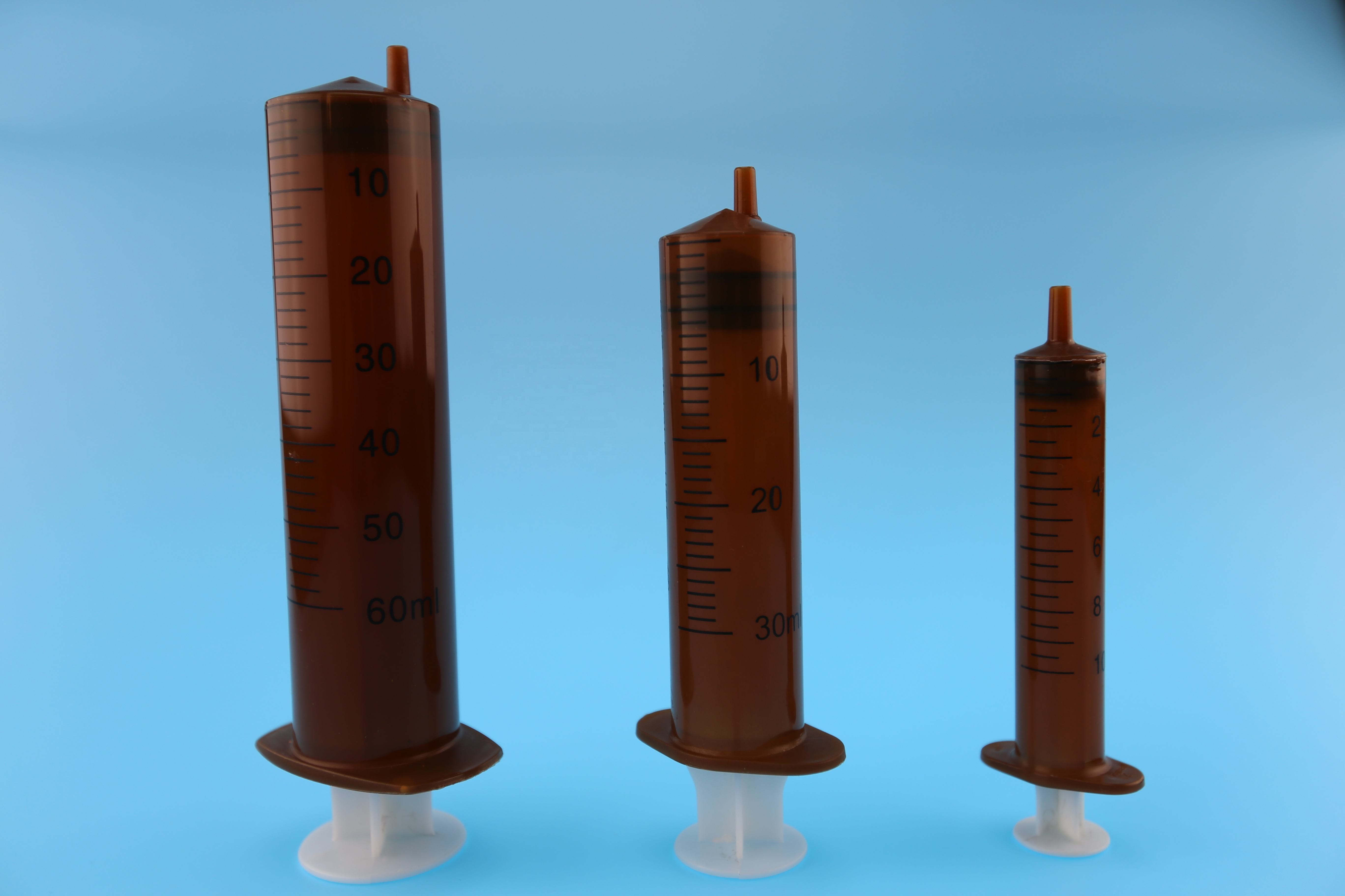 PP 5/10/20/50/60ML Disposable Single Use Light-shielded Light-proof Dispensing Syringes with Needle