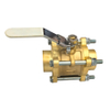 3PCS Brass Body Full Port Brass Lockable Ball Valve for Medical Oxygen