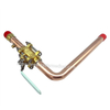 Three-piece Brass Medical Lockable Line Valve for Hospital with 90 Degree Pipe