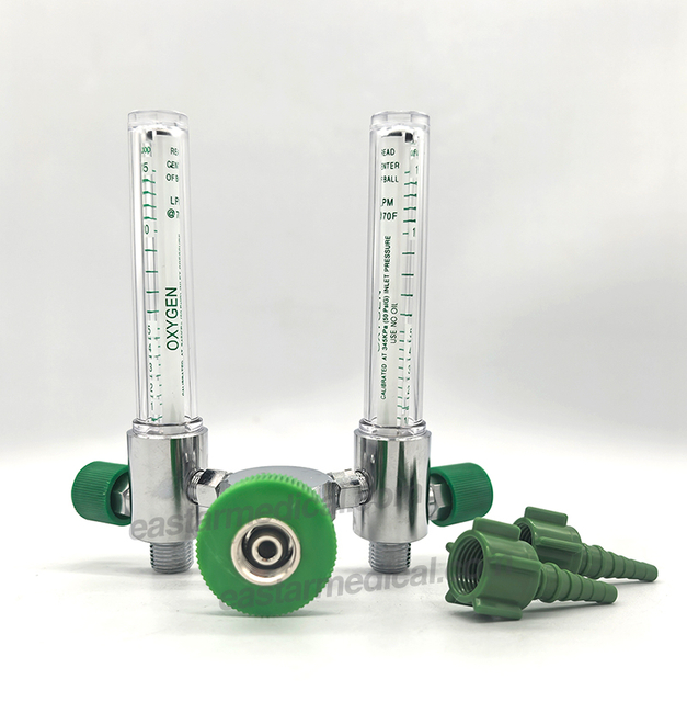 Two outleds Gas Intake Device Gas Regulator Medical Air Gas Flowmeter for Oxygen