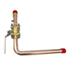 Three-piece Brass Medical Lockable Line Valve for Hospital with 90 Degree Pipe
