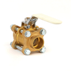 3PCS Brass Body Full Port Brass Lockable Ball Valve for Medical Oxygen