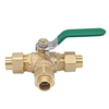 1/2in DN50 PN16 3-Way Solder End Brass Medical Gas Ball Valve for Hospital Gas Pipeline System