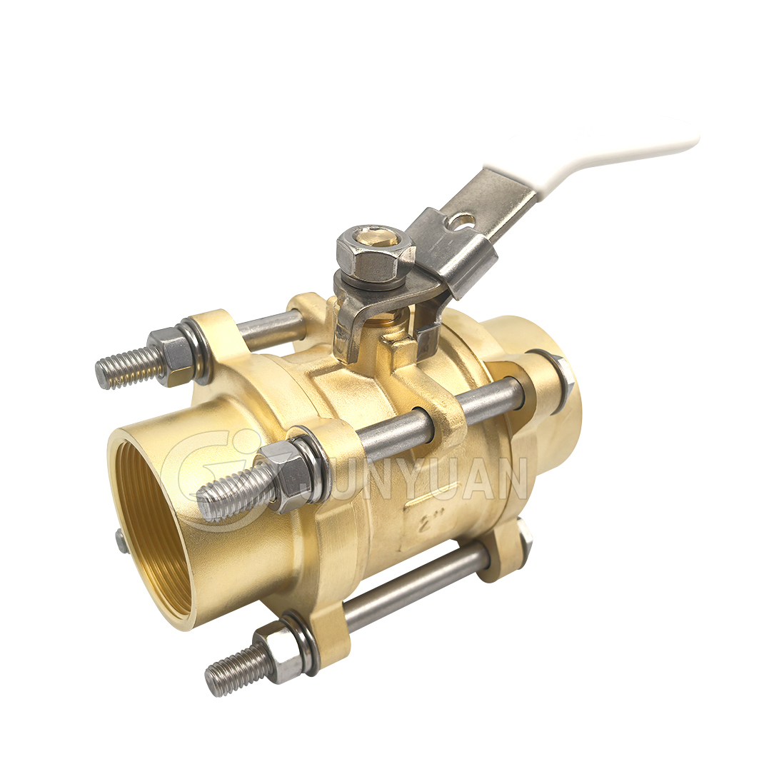 600 PSI 3-Piece Brass Ball Valve with NPT Internal Thread