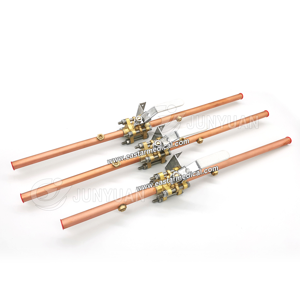 3-piece Brass Medical Gas Ball Valve Medical Isolation Valve With Mounting Bracket for USA Market