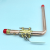 Three-piece Brass Medical Lockable Line Valve for Hospital with 90 Degree Pipe