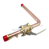 Three-piece Brass Medical Lockable Line Valve for Hospital with 90 Degree Pipe