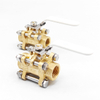 Socket Butt Weld 3 Piece Female Brass Ball Valve for Industrial Pipeline medical gas Pipeline system