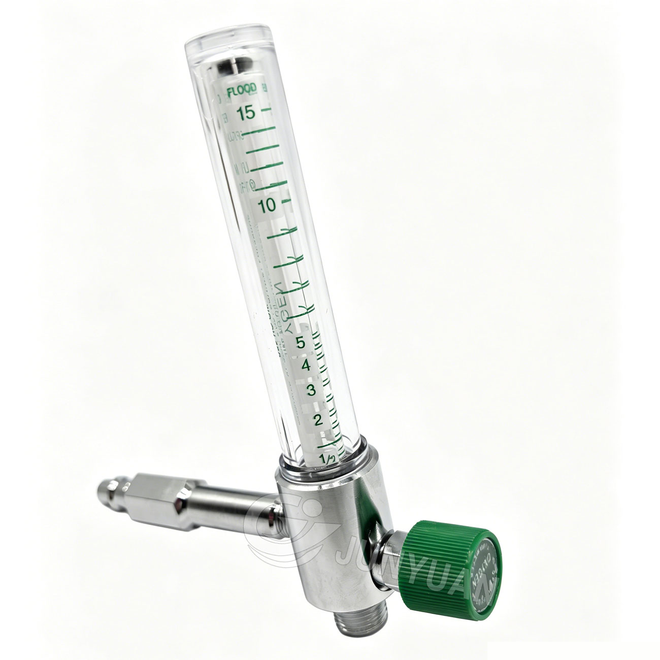 CE Certified PB Adapter Medical Gas Flowmeter Factory OEM Durable Brass Body Oxygen Flow Meter with Unbreakable Polycarbonate Tube