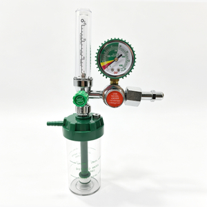 Medical Gas Oxygen Pressure Flowmeter Regulator Gauge Humidifier Bottle Model MDC Metal Construction ISO Certified