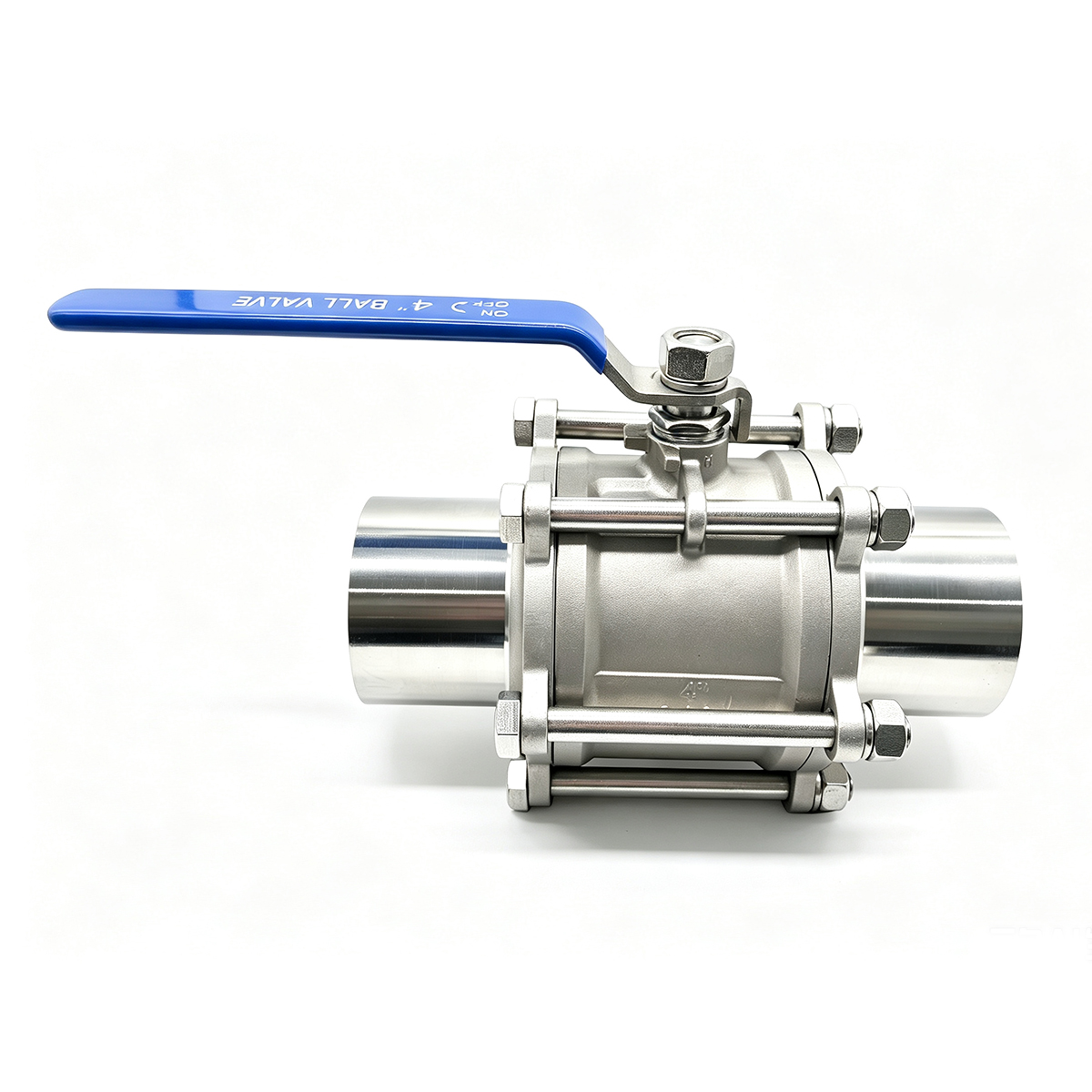 NFPA 99 Stainless Steel 3-Piece Medical Gas Ball Valve SS304/SS316 Oxygen Cleaned Isolation Valve for Hospital Pipeline
