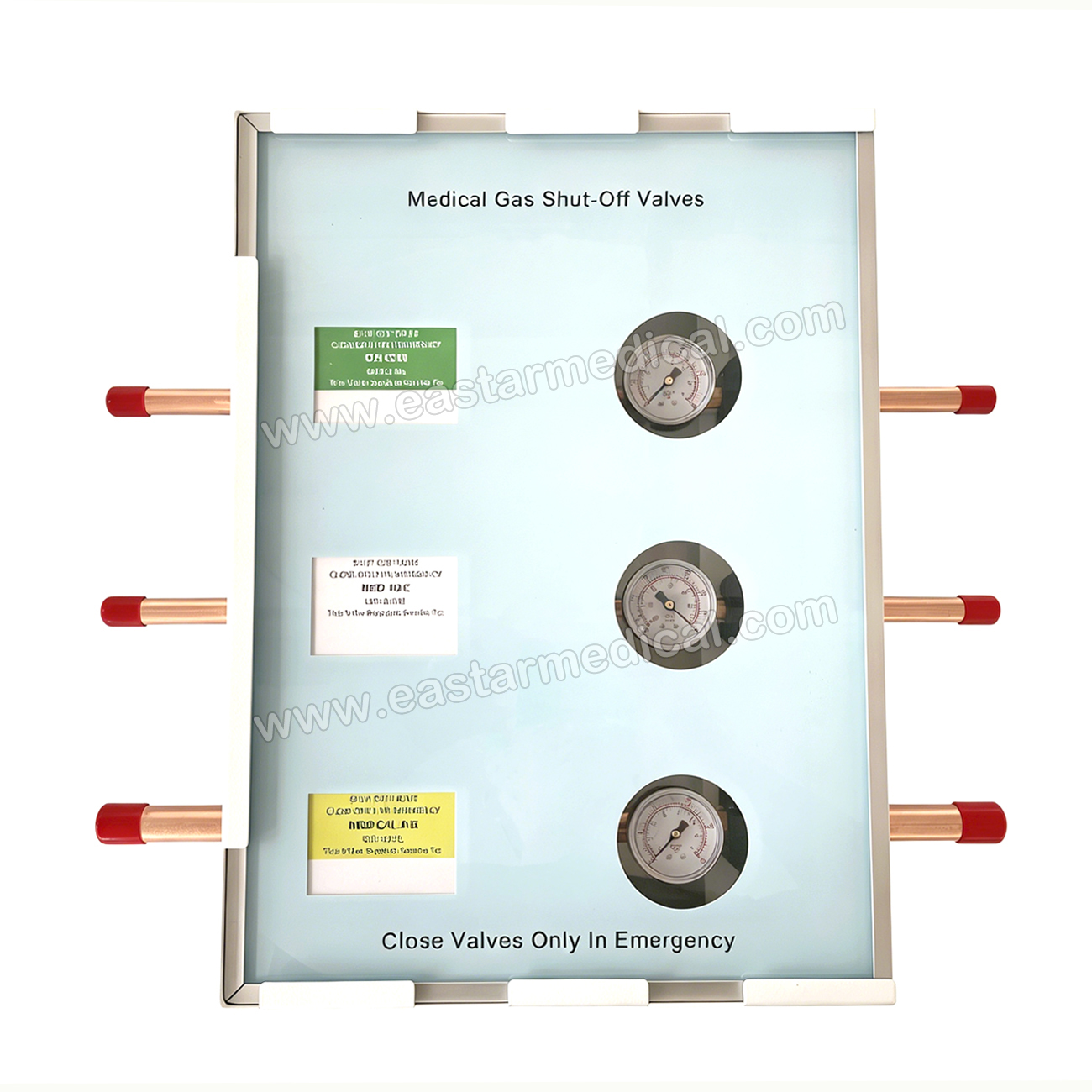 Factory Direct Medical Gas Area Zone Valve Box, Budget-Friendly 2-Gas Configurations for Hospital Pipeline Systems