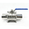 NFPA 99 Stainless Steel 3-Piece Medical Gas Ball Valve SS304/SS316 Oxygen Cleaned Isolation Valve for Hospital Pipeline