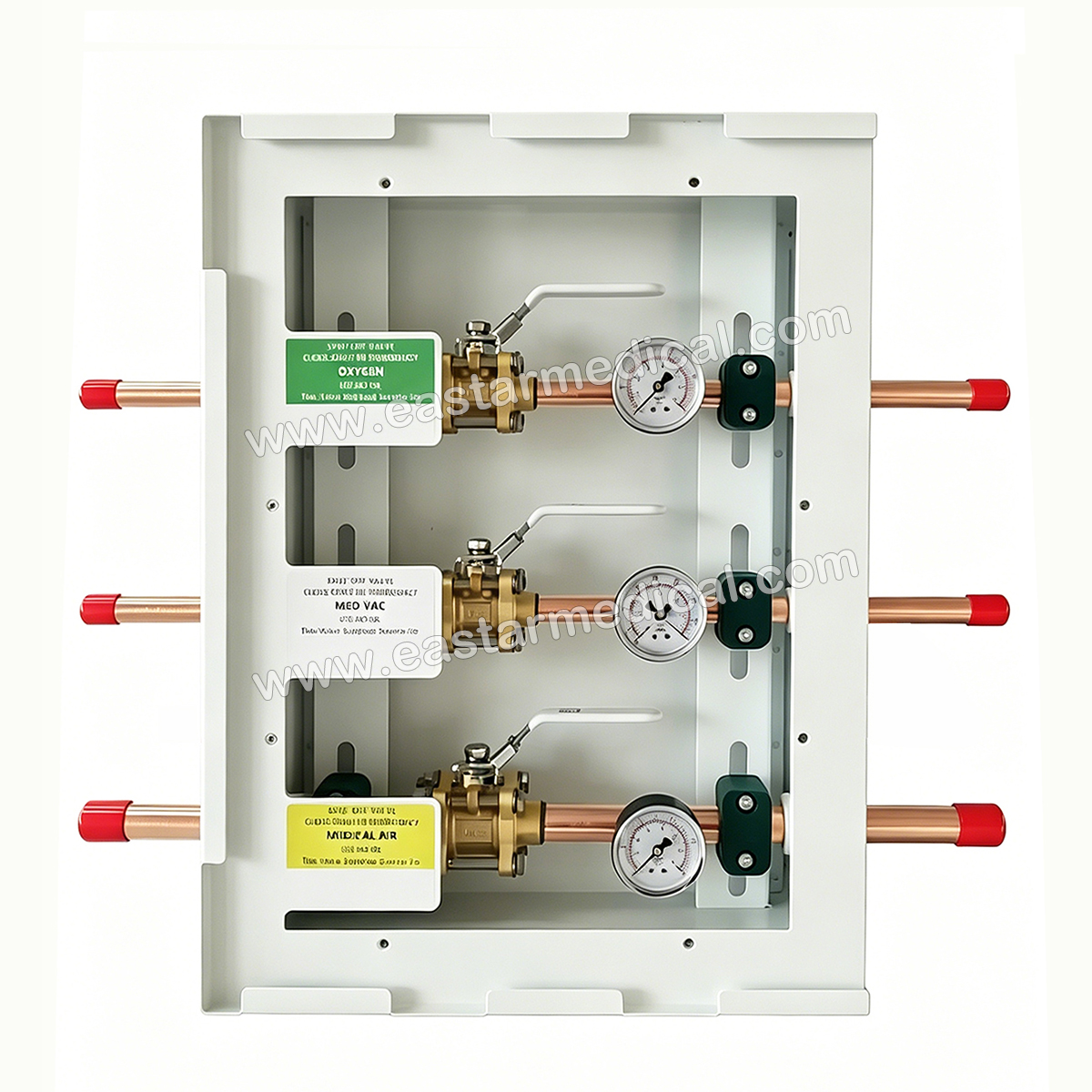 Factory Direct Medical Gas Area Zone Valve Box, Budget-Friendly 2-Gas Configurations for Hospital Pipeline Systems